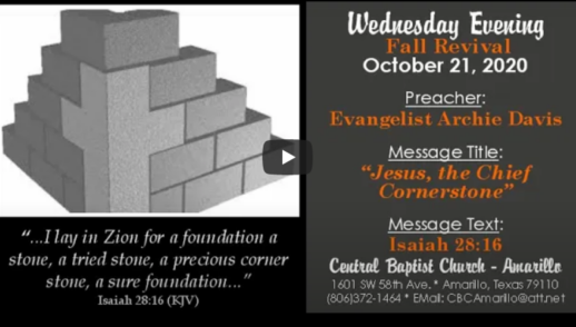 “Jesus, the Chief Cornerstone” (Isaiah 28:16)